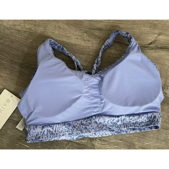 Athleta Solace Printed Bra D-DD Periwinkle Blue 2X NWT $54 Performance Wicking - Picture 6 of 6